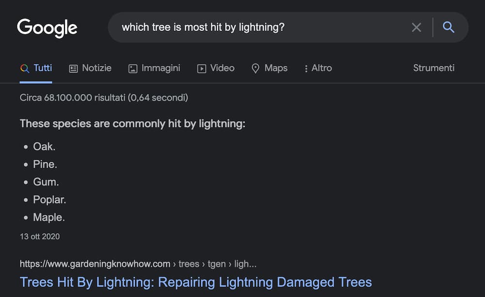 See? Told ya! 🌳⚡️ (I didn&rsquo;t use DuckDuckGo just because Google is better known)