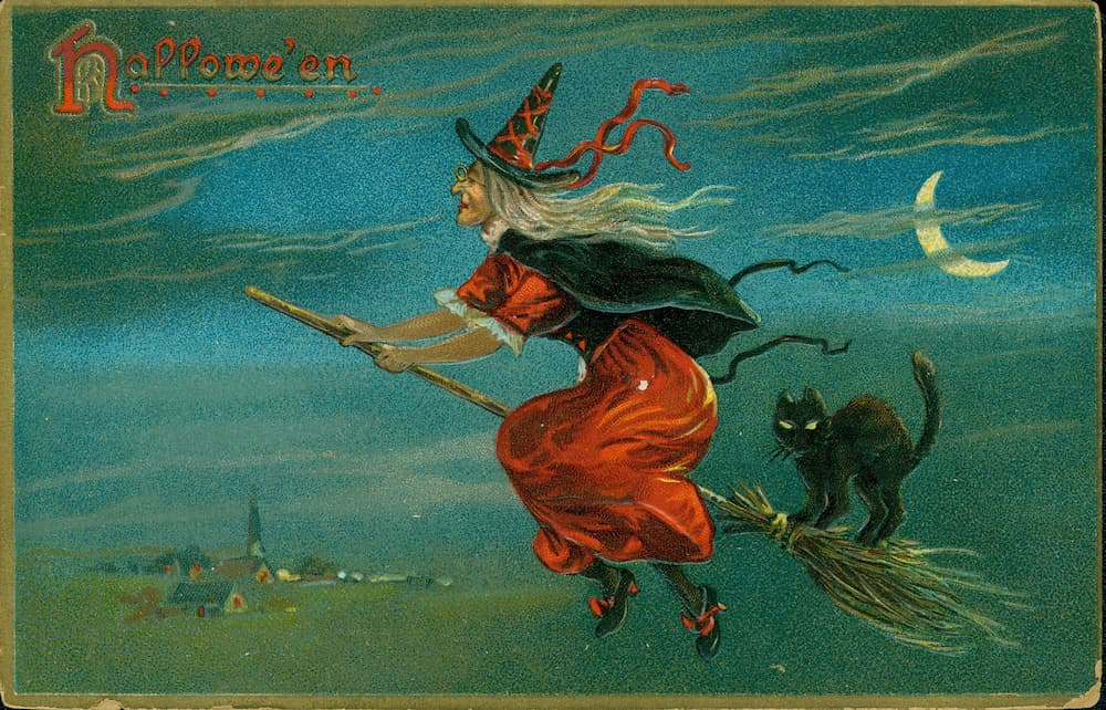 This card from 1907 sums up Halloween quite well. (Wikimedia Commons)
