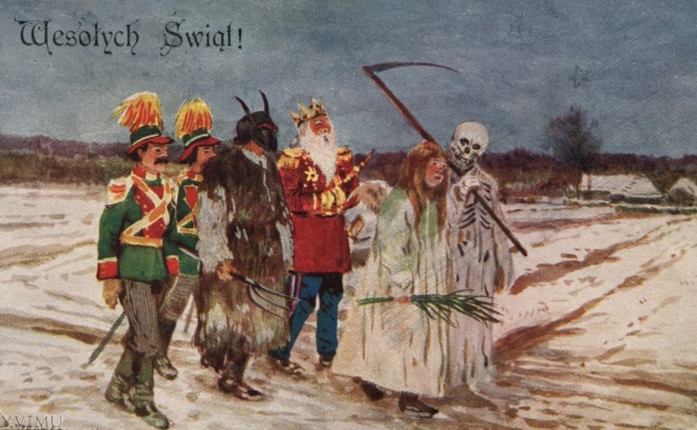 &ldquo;Mummers Play in Poland&rdquo; (Wikimedia Commons). There are also modern days mummers.