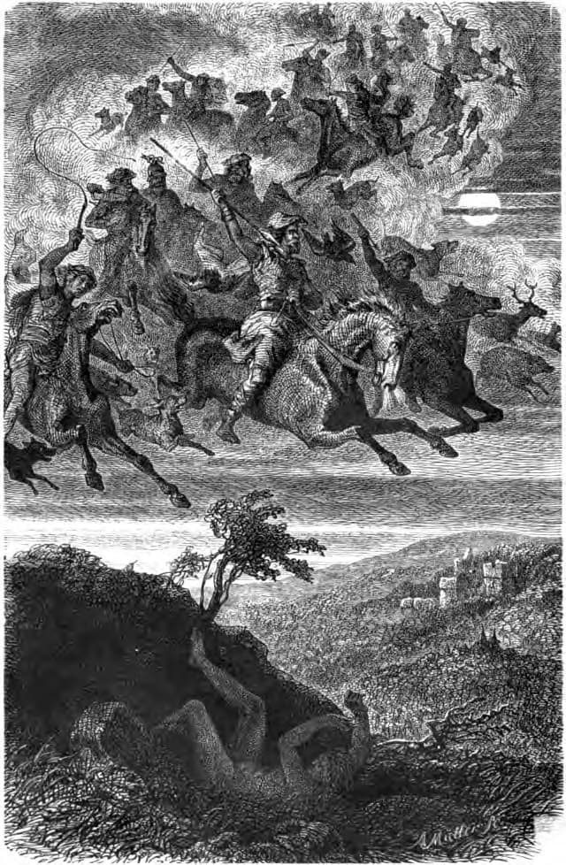 &ldquo;Wodan&rsquo;s Wild Hunt&rdquo; by Friedrich W. Heine. A procession of angry spirits riding across the sky. No wonder it was considered a bad presage.